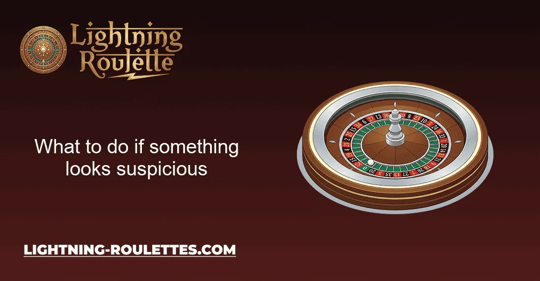 What to do if something looks suspicious